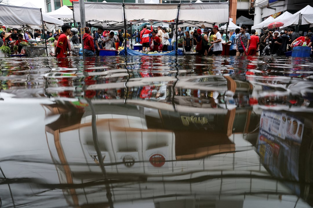 Aftermath of flooding, in Bangkok