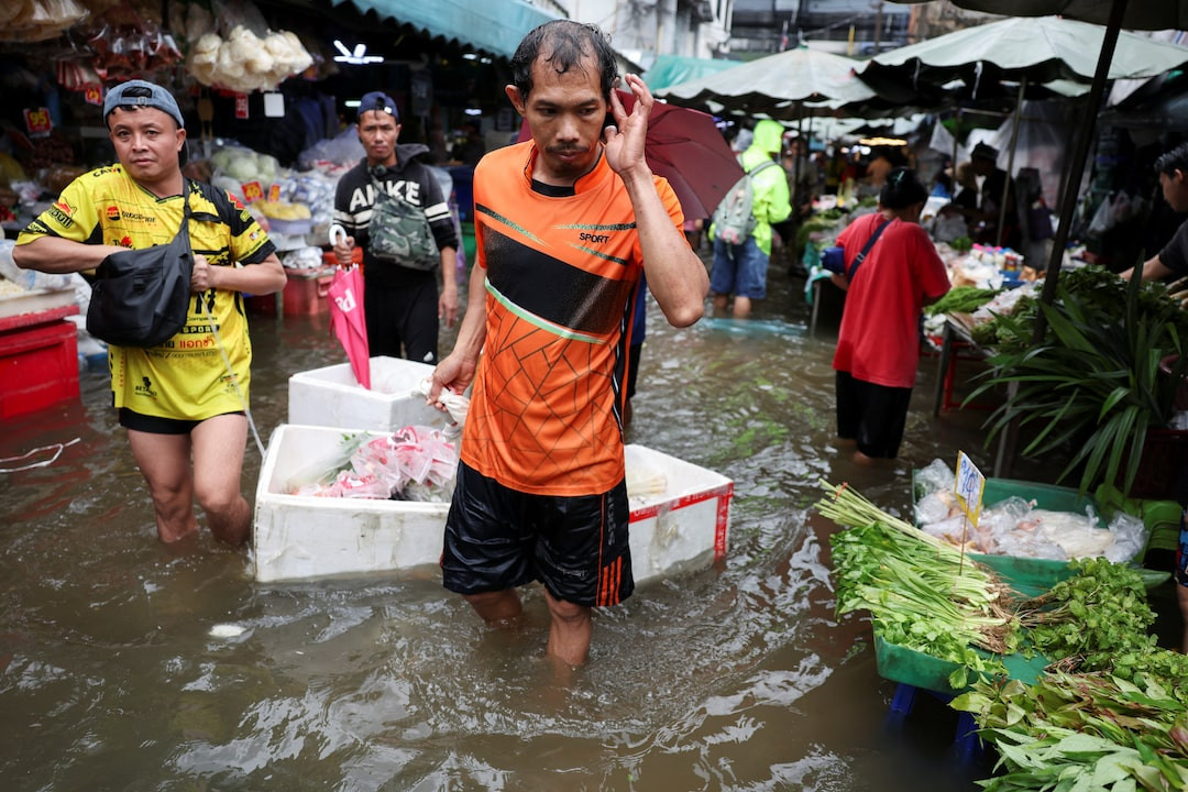 Aftermath of flooding, in Bangkok