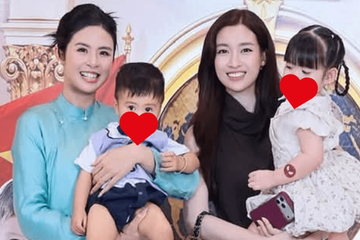 Đỗ Mỹ Linh bế ái nữ Chủ tịch CLB Hà Nội đến dự tiệc nhà Ngọc Hân, nhan sắc nàng dâu hào môn hậu sinh con thứ 2 gây sốt